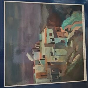 Vintage Santorini on a Cliff" by Rick Koestler. Greek  Dreamscape Art Print